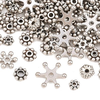Tibetan Style Alloy Spacer Beads FIND-C093-02AS-1