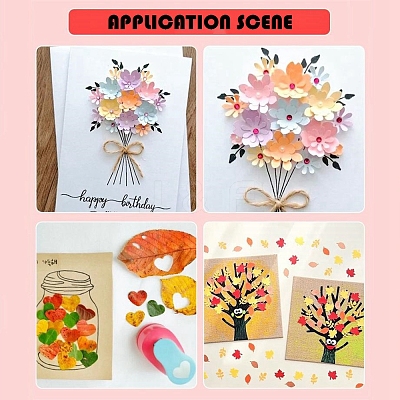 Random Single Color or Random Mixed Color Mini Plastic Craft Paper Punch Sets for Scrapbooking & Paper Crafts LS-AJEW-L051-17-1