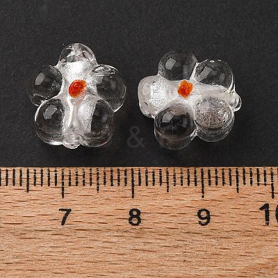 Handmade Silver Foil Glass Lampwork Beads FOIL-T001-02M-1