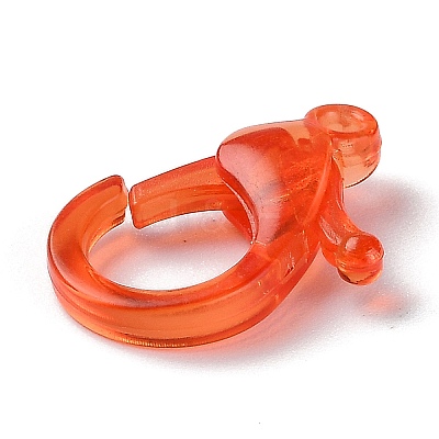 Transparent Plastic Lobster CLaw Clasps KY-H005-A11-1