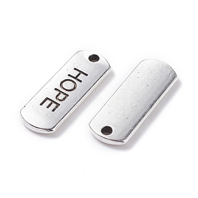 (Defective Closeout Sale: Blister) Tibetan Style Alloy Inspirational Message Pendants TIBEP-XCP0001-02A-1