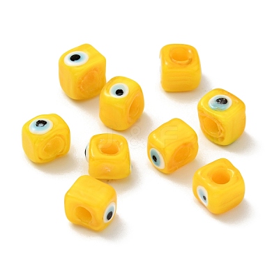 Handmade Evil Eye Lampwork European Beads LAMP-G143-06-1