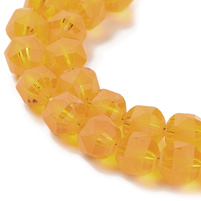 Electroplate Transparent Glass Beads Strands EGLA-I018-FA10-1