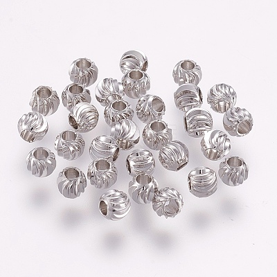Brass Spacer Beads X-KK-G312-01P-5mm-P-1