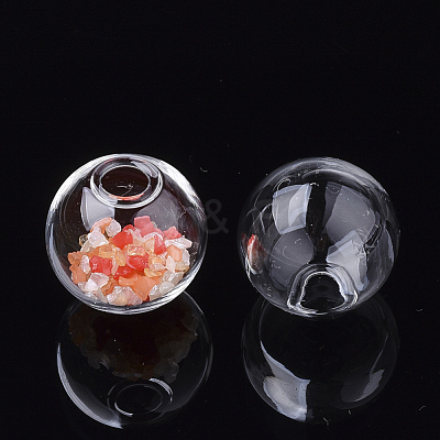 Round Handmade Blown Glass Globe Ball Bottles BLOW-R002-18mm-01-1