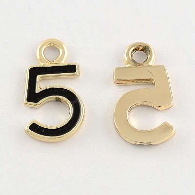 Light Gold Tone Alloy Enamel Pendants LS-ENAM-R024-28-1
