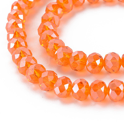 Electroplate Glass Beads Strands EGLA-A034-T1mm-A07-1
