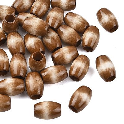 Opaque Acrylic European Beads OACR-Z036-04F-1