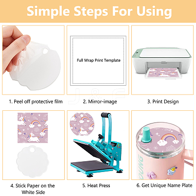10Pcs Acrylic Heat Transfer Blanks Lid Decorations DIY-BC0013-71A-1