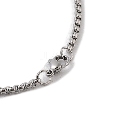 202 Stainless Steel Enamel Box Chain Sport Ball Pendant Necklaces for Men LS-NJEW-K380-01A-01-1