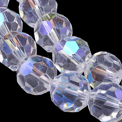 Electroplate Glass Beads Strands X-EGLA-J042-8mm-AB03-1