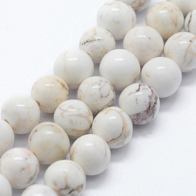 Natural Magnesite Beads Strands G-I199-27-12mm-1