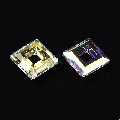 Transparent Electroplate Glass Pendant GLAA-Q101-01A-AB01-1