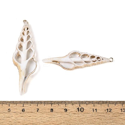 Electroplate Natural Shell Big Pendants SSHEL-N042-15-1