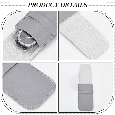 4Pcs 4 Colors PU Leather Jewelry Storage Clamshell Bags ABAG-NB0002-06-1