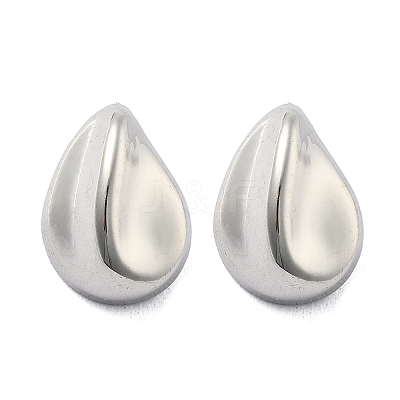 304 Stainless Steel Stud Earrings EJEW-D319-09A-P-1