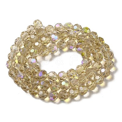 Electroplate Transparent Glass Beads Strands X-EGLA-A035-T10mm-L22-1