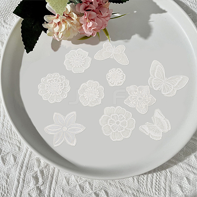 12Pcs 12 Style Computerized Embroidery Lace Self Adhesive/Sew on Patches DIY-FG0004-01-1