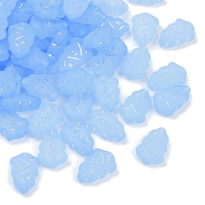 Frosted Transparent Acrylic Beads X1-OACR-P029-04B-04-1