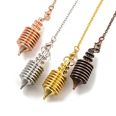 Rack Plating Brass Coil Dowsing Pendulums G-K338-26-1
