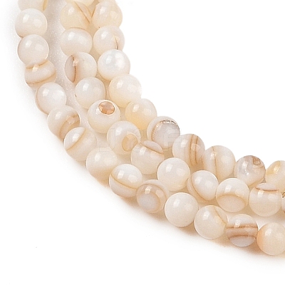 Natural Freshwater Shell Beads Strands X-SHEL-T011-02-3mm-1