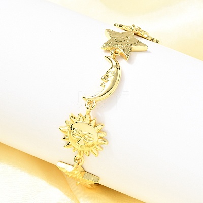 Brass Link Bracelets for Women LS-BJEW-C118-01G-1