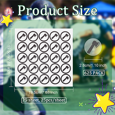 PVC Plastic Waterproof Stickers LS-DIY-WH0386-18E-1