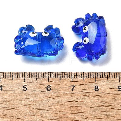 Transparent Glass Enamel Beads LAMP-V001-08D-1
