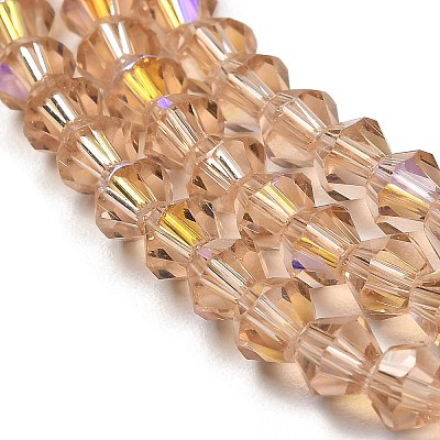 Transparent Electroplate Glass Beads Strands GLAA-F029-2mm-D12-1