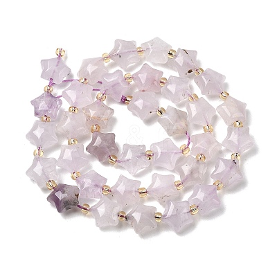 Natural Amethyst Beads Strands G-Z080-A29-10mm-1