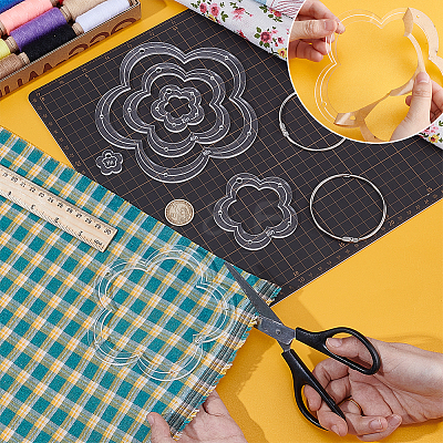 Transparent Acrylic Sewing Template AJEW-NB0007-10D-1