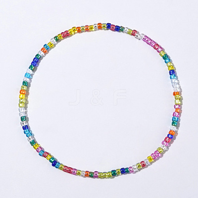 Summer & Bohemian Style Glass Seed Beaded Stretch Bracelets UR3861-6-1
