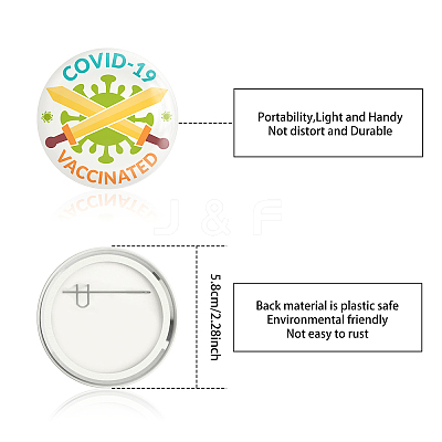 Tinplate Brooch JEWB-WH0012-003-1
