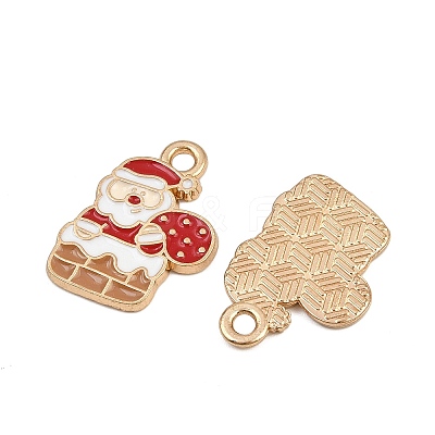 Christmas Themes Alloy Enamel Pendants ENAM-Z023-01G-07-1