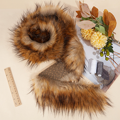 Polyester Artificial Wool Fabric AJEW-WH0326-16B-1