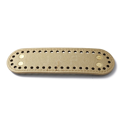 Oval PU Leather Knitting Crochet Bags Nail Bottom Shaper Pad DIY-WH0349-98C-1