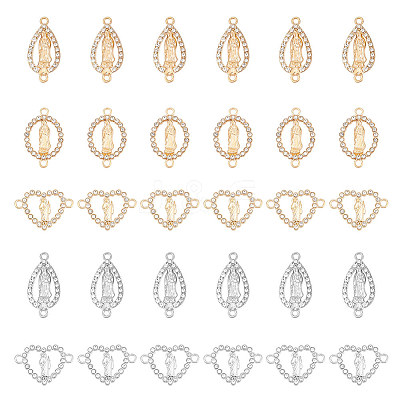 50pcs 5 styles Religion Alloy Connector Charms FIND-UN0002-29-1