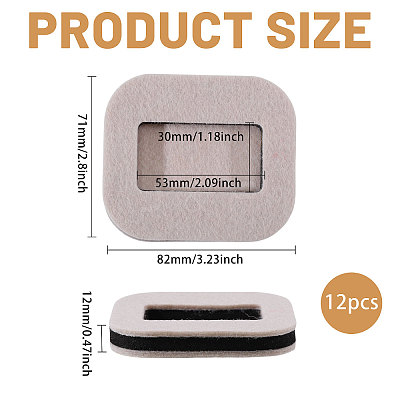 Felt Office Anti-slip Chair Mats AJEW-WH0481-508-1