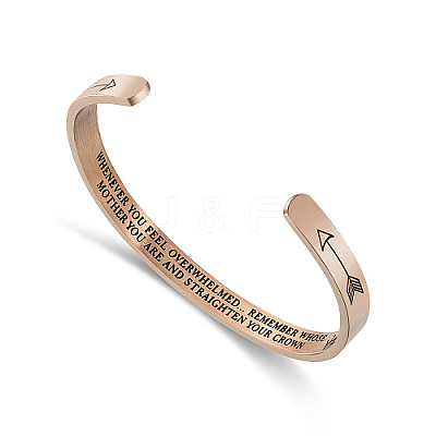 304 Stainless Steel Cuff Bangle WU8630-5-1