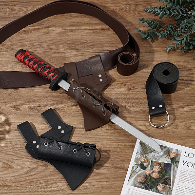 PU Leather Sword Sheaths AJEW-WH0248-582A-1
