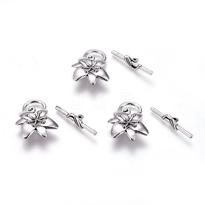 Tibetan Style Alloy Toggle Clasps PALLOY-F230-02AS-1
