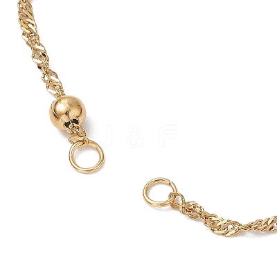 304 Stainless Steel Singapore Chain Bracelets Making AJEW-JB01307-01-1