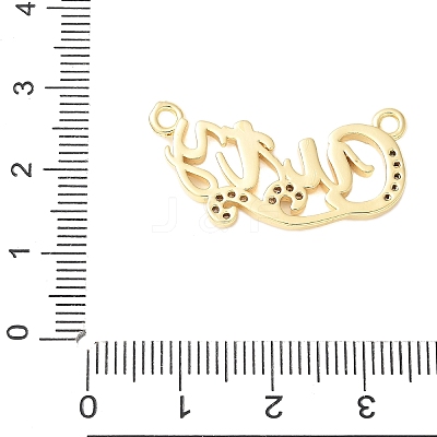 Brass Micro Pave Clear Cubic Zirconia Links KK-D357-03D-G-1