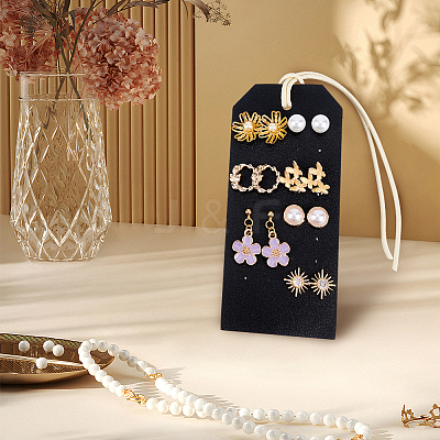 Portable PU Leather Earring Display Cards EDIS-WH0016-062-1
