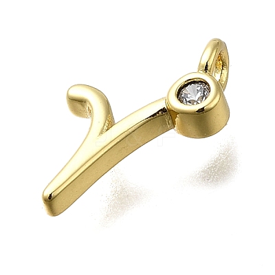 Brass Micro Pave Cubic Zirconia Pendants KK-B132-12G-R-1