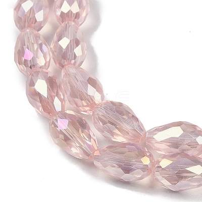 Transparent Electroplate Glass Beads Strands EGLA-N013-T4mm-B18-1