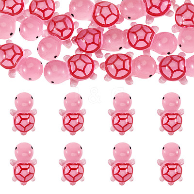 12Pcs Luminous Translucent Resin Sea Animal Cabochons RESI-TA0004-56D-1
