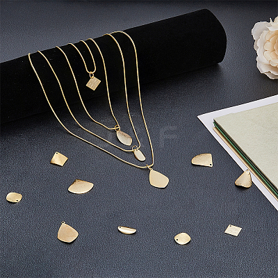 32Pcs 8 Style Brass Pendants KK-HY0001-31-1