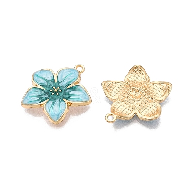 Rack Plating Alloy Enamel Pendants ENAM-N056-365KCG-05-1