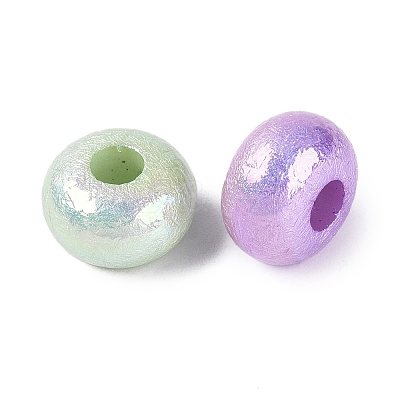UV Plating Opaque Acrylic European Beads OACR-N160-03-1